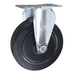 Rigid Caster with Hard Rubber Wheel