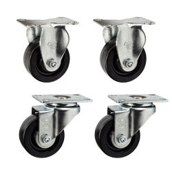 Set of 4 Swivel Casters with Phenolic Wheels