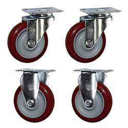 4" Swivel and Rigid Caster Set