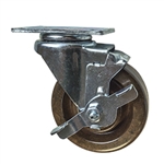 4" High Temperature Bakery Caster with Brake