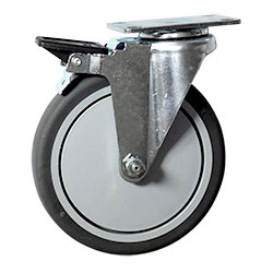 6" Swivel Caster with Thermoplastic Rubber Tread