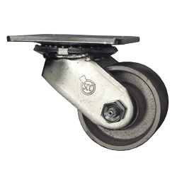 3-1/4 Inch Heavy Duty Low Profile Swivel Caster with Semi Steel Wheel and Ball Bearings