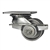 3-1/4 Inch Heavy Duty Low Profile Swivel Caster with Semi Steel Wheel and Brake