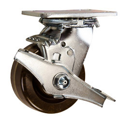 4 Inch Swivel Caster with Phenolic Wheel and Brake