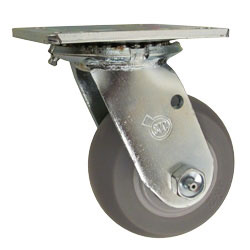 4" Swivel Caster with Thermoplastic Rubber Tread Wheel