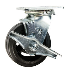 5 Inch Swivel Caster with Rubber Tread Wheel w/Brake