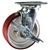 6 Inch Swivel Caster with Brake and Polyurethane Tread on Aluminum Core Wheel