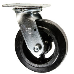 6 Inch Swivel Caster with Rubber Tread Wheel