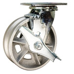 6 Inch Swivel Caster with V Groove Wheel and Brake