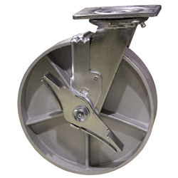 8 Inch Heavy Duty Caster with Swivel, Semi Steel Wheel and Brake