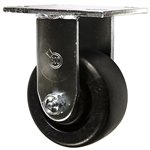 4 Inch Rigid Caster with Polyolefin Wheel and Ball Bearings