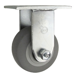 4" Rigid Caster with Thermoplastic Rubber Tread Wheel