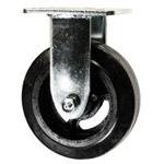 6 Inch Rigid Caster with Rubber Tread Wheel