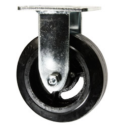 6 Inch Rigid Caster with Rubber Tread Wheel