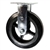 8 Inch Rigid Caster with Rubber Tread Wheel and Ball Bearings