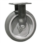 8" Rigid Caster with Thermoplastic Rubber Tread Wheel