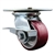 4 Inch Large Top Plate Swivel Caster Poly on Aluminum with Brake