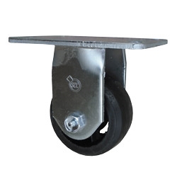 4 Inch Rigid Caster with Rubber Tread Wheel