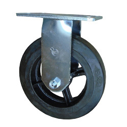 8 Inch Rigid Caster with Rubber Tread Wheel