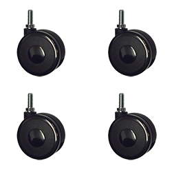 threaded metric stem hardwood floor safe casters set of 4