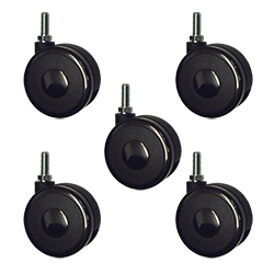 threaded metric stem hardwood floor safe casters set of 5