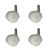 frosty white  nylon chair casters set