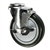 4" Bolt Hole Swivel Caster with Black Polyurethane Tread and Brake