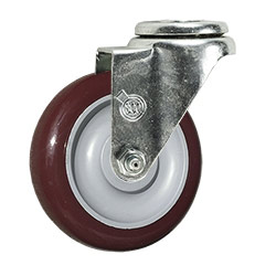 4" Bolt Hole Caster with Polyurethane Tread