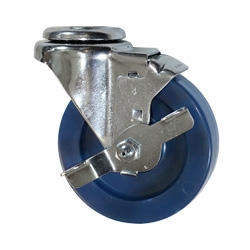 4" Swivel Caster with Polyurethane Tread and Brake