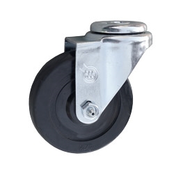 4" Swivel Caster with bolt hole and soft rubber wheel