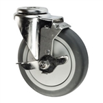 4" Swivel Caster with Thermoplastic Rubber Tread and Brake