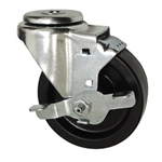 4" Swivel Caster with Phenolic Tread and Brake