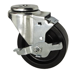 4" Swivel Caster with Phenolic Tread and Brake