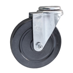 5" Swivel Caster with bolt hole and hard rubber wheel