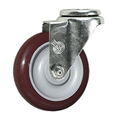 5" Bolt Hole Caster with Polyurethane Tread