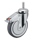 4 inch chrome total lock swivel caster for hospital applications