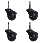 Flat Black Finish  Spherical Casters