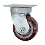 4 Inch Kingpinless Swivel Caster with Polyurethane on Polyolefin Wheel and Ball Bearings