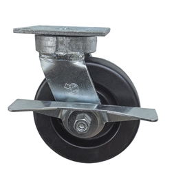 6 Inch Kingpinless Swivel Caster with Phenolic Wheel and Brake