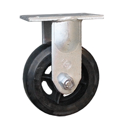 Rigid Caster with Rubber on Iron Core Wheel