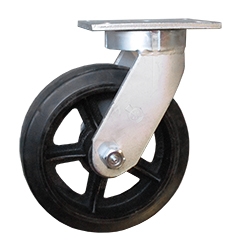 10" Kingpinless Swivel Caster with Rubber on Iron Wheel