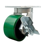 6 Inch Swivel Caster with Polyurethane Tread Wheel and Side Lock Brake