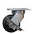 6" Kingpinless Swivel Caster with Rubber on Cast Iron Wheel and Side Lock Brake