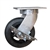 Kingpinless Swivel Caster with Rubber on Cast Core Wheel and Side Lock Brake