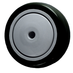 3 inch  Black Polyurethane on Poly Wheel