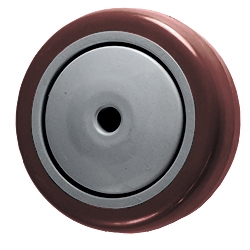 3-1/2" x 1-1/4" Maroon Polyurethane on Poly Wheel