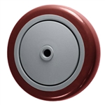 5" x 1-1/4"  Maroon Polyurethane on Poly Wheel