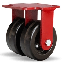 5 Inch dual wheel Rigid Caster with phenolic wheels