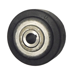 4" x 2" rubber on cast iron drive wheel