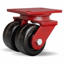 4 Inch dual wheel Swivel Caster with phenolic wheels